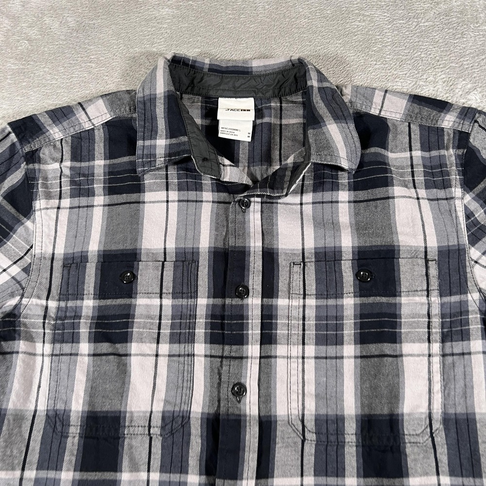 The North Face Arroyo Shirt Mens Medium Black Flannel Long Sleeve Button Down